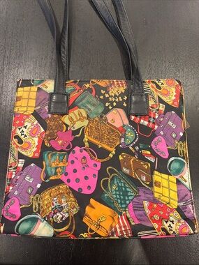 Nicole Miller Tote with Colorful Print